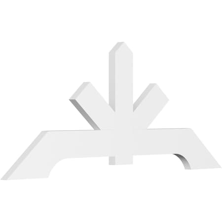 Ekena Millwork Vanguard Architectural Grade PVC Gable Bracket, 72"W x 30"H x 2"D x 6"F, 10/12 Pitch GBP072X30X0206VAN00